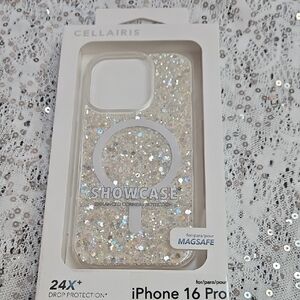 Glitter iPhone 16 Pro Case - Silver